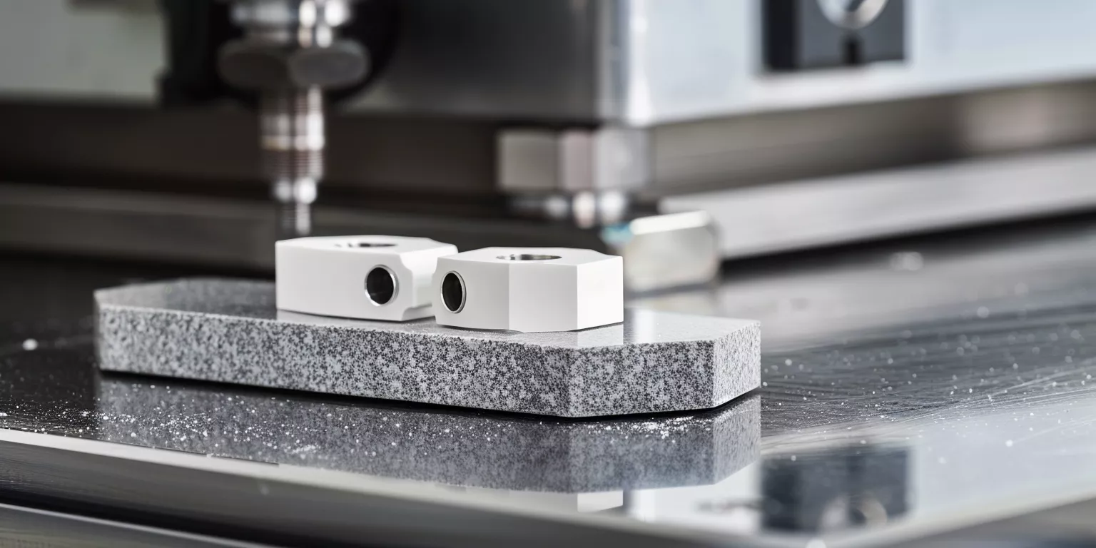 Alumina ceramic precision positioning part integrated in a tolerance control fixture