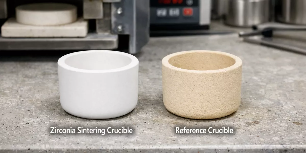 Side-by-side quality comparison of zirconia sintering crucibles