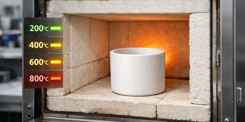 Zirconia crucible during controlled preheating stage