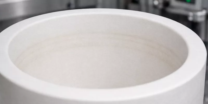 Zirconia crucible surface inspection after thermal cycling