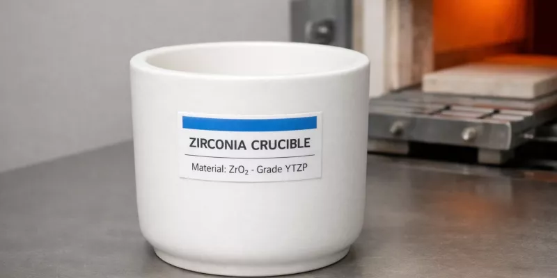 stabilized zirconia crucible grade identification in laboratory