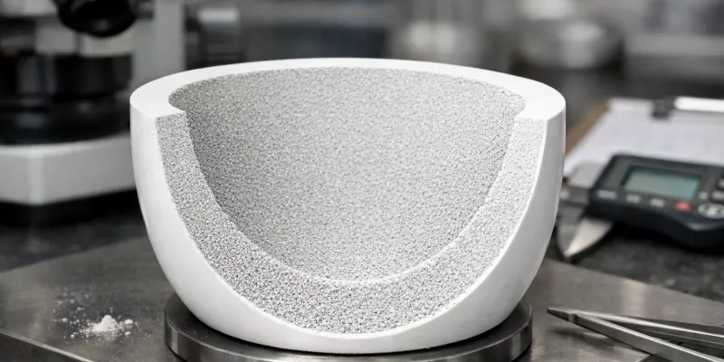 stabilized zirconia crucible material structure observation