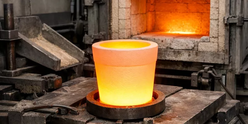 zirconia crucible in high temperature casting environment