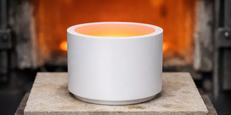 zirconia crucible resisting thermal stress during melting