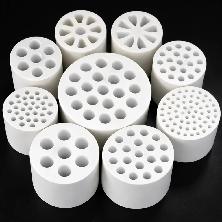 Alumina membrane tube showing multi-channel cross-section for crossflow filtration