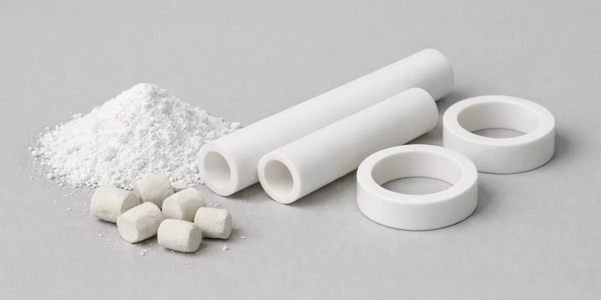 Zirconia ceramic parts with natural zirconia material forms studio photograph Zirconia ceramic parts with natural zirconia material forms studio photograph