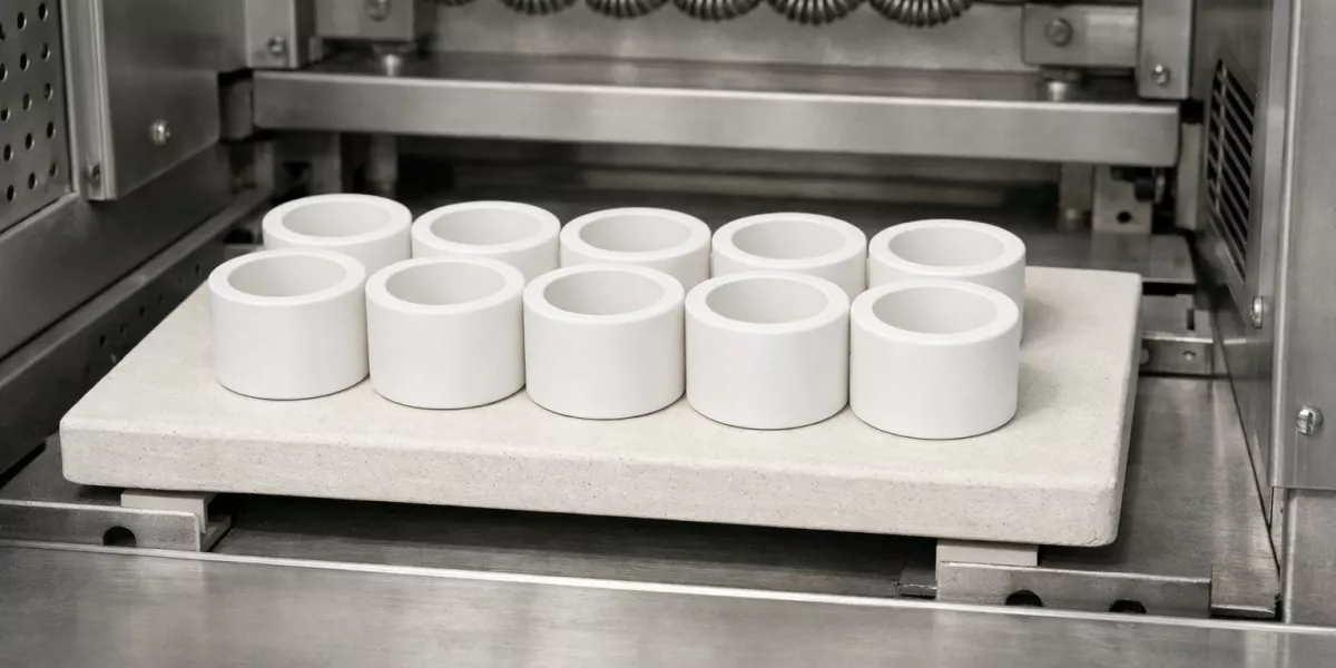 Zirconia ceramic rings prepared for industrial thermal cycling evaluation Zirconia ceramic rings prepared for industrial thermal cycling evaluation