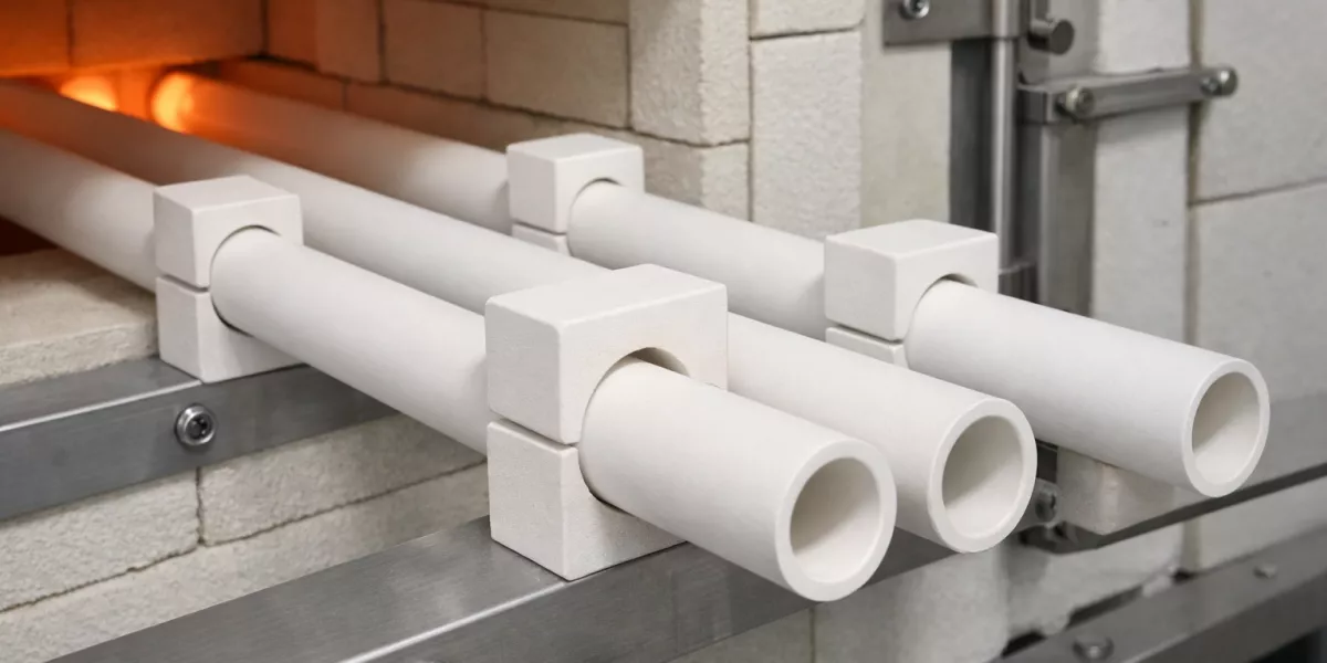 Zirconia ceramic tubes installed in high temperature industrial furnace system Zirconia ceramic tubes installed in high temperature industrial furnace system