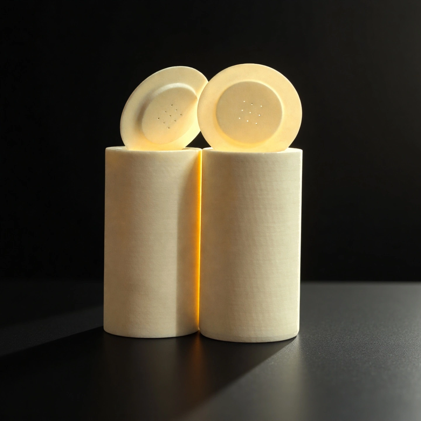 Canfield Crucible Set parts layout showing two crucibles and a frit-disc separator