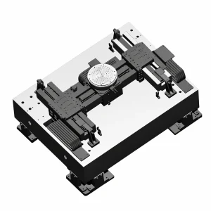 Front view of precision air-bearing multi-axis motion platform