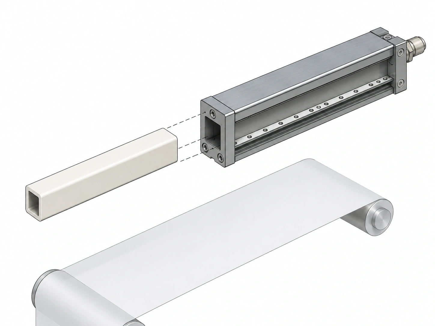 Square alumina ceramic tube for corona electrode