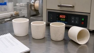 alumina crucibles in laboratory tube furnace high-cycle thermal processing repeated firing service