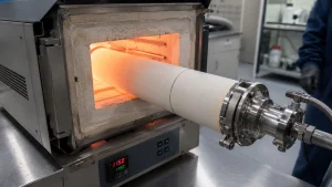 alumina tube failure crack in tube furnace thermal shock ring fracture diagnostic inspection