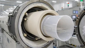 solar cell diffusion furnace hot zone quartz process tube alumina outer liner support sleeve industrial scene
