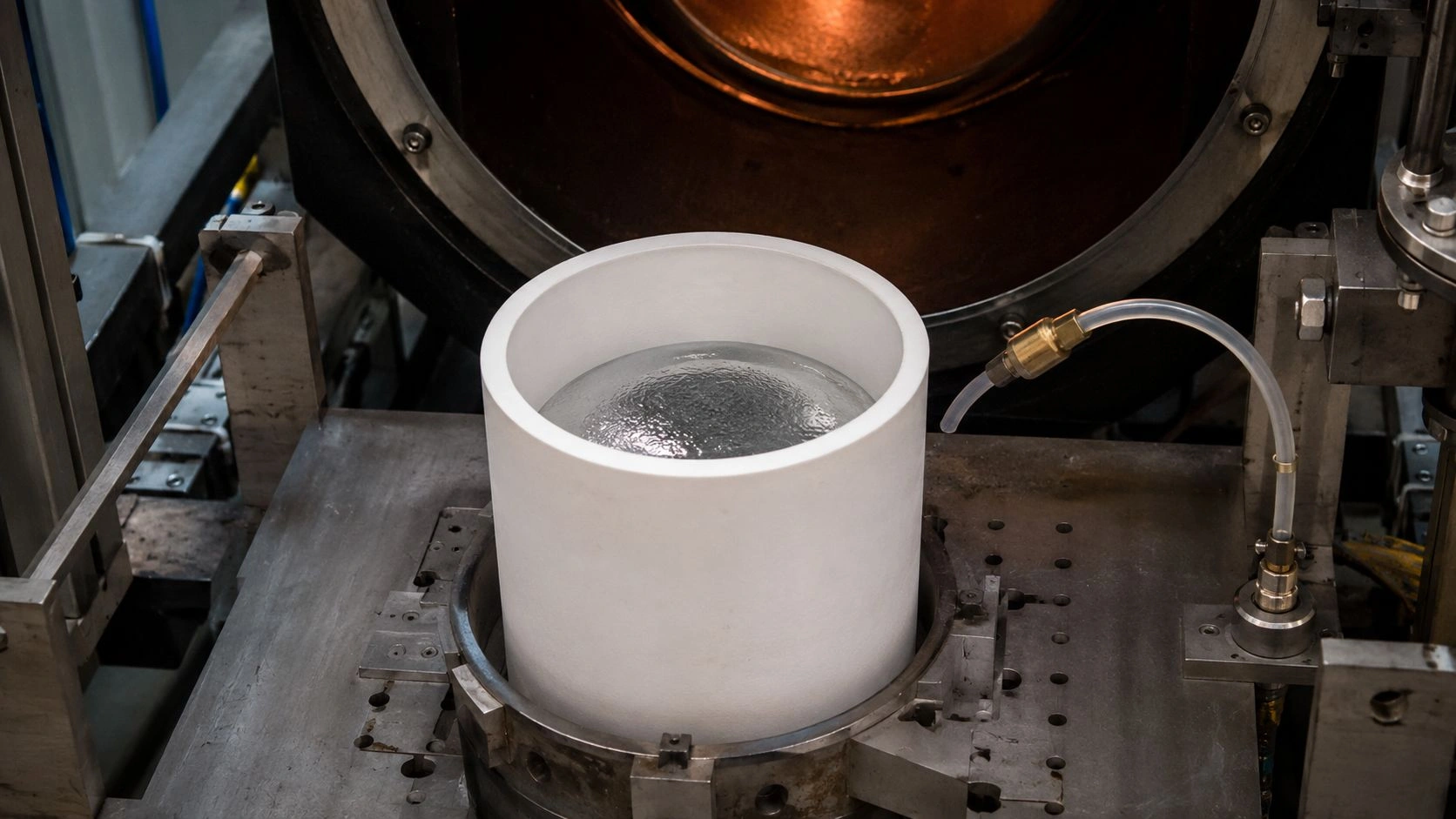 BN boron nitride crucible BN-coated steel magnesium alloy melting automotive foundry protective atmosphere argon