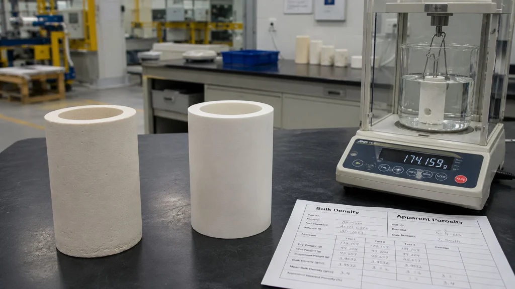 CIP cold isostatic pressing alumina tube density green body firing sintering shrinkage porosity manufacturing engineering