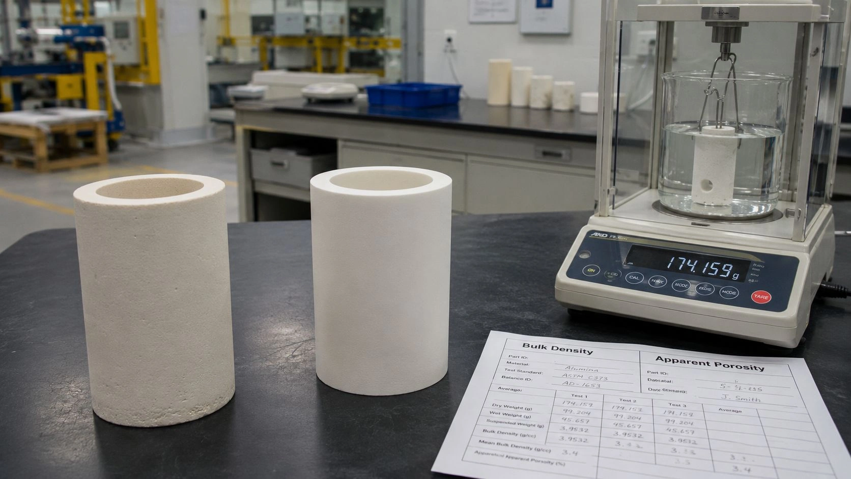 CIP cold isostatic pressing alumina tube density green body firing sintering shrinkage porosity manufacturing engineering