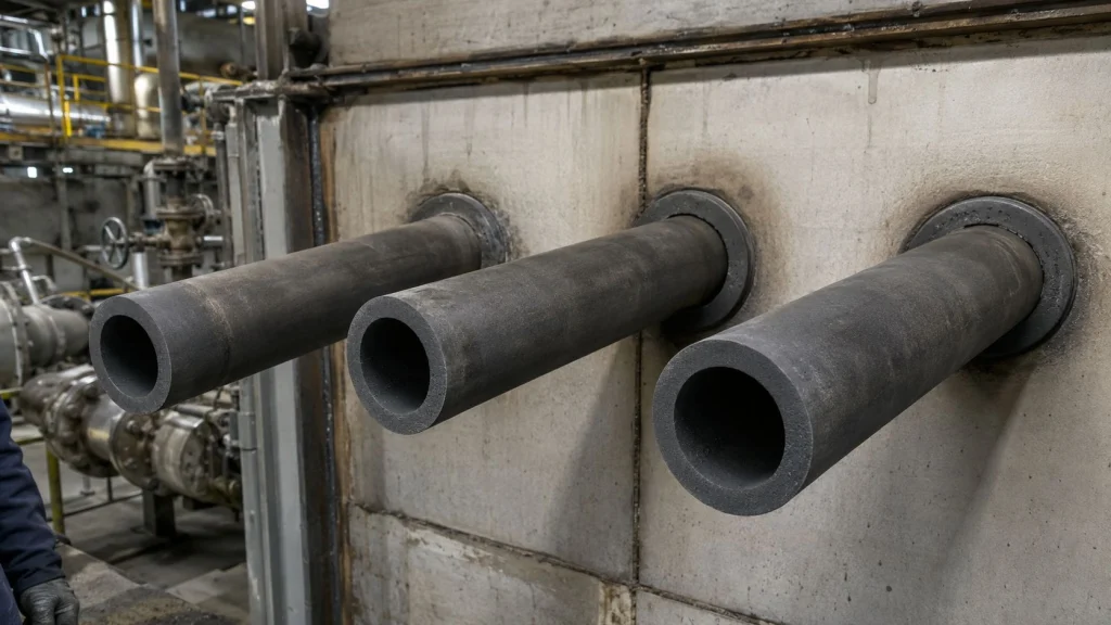 RBSC SiSiC silicon carbide tubes in chemical process heat exchanger industrial service