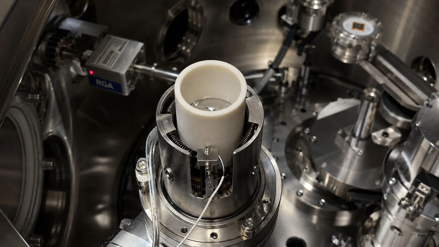 PBN crucible GaAs MBE effusion Ga source ppb purity low outgassing oval defect fill level lip geometry UHV molecular beam epitaxy
