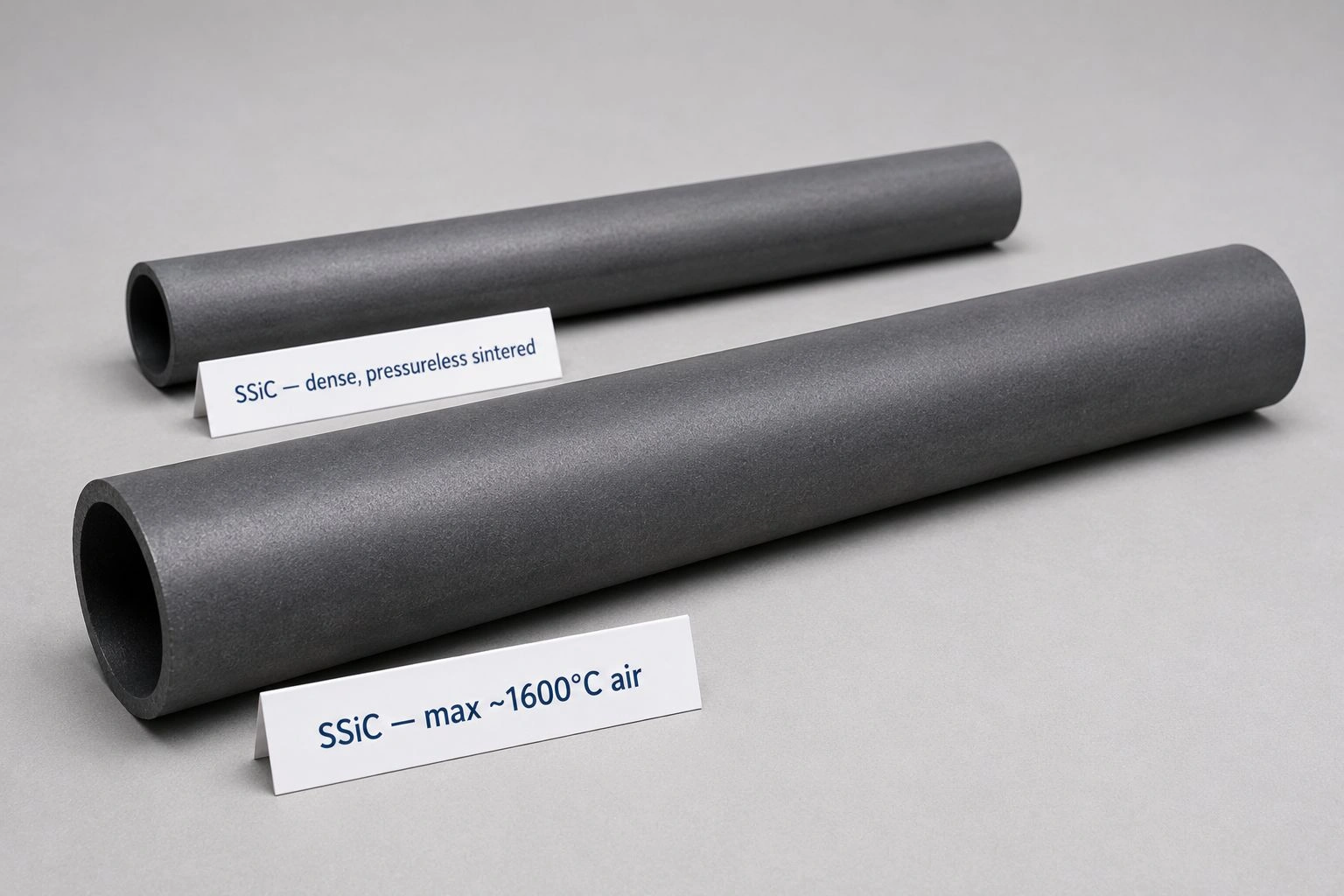 dense SSiC sintered silicon carbide process tubes high-temperature furnace service product specification