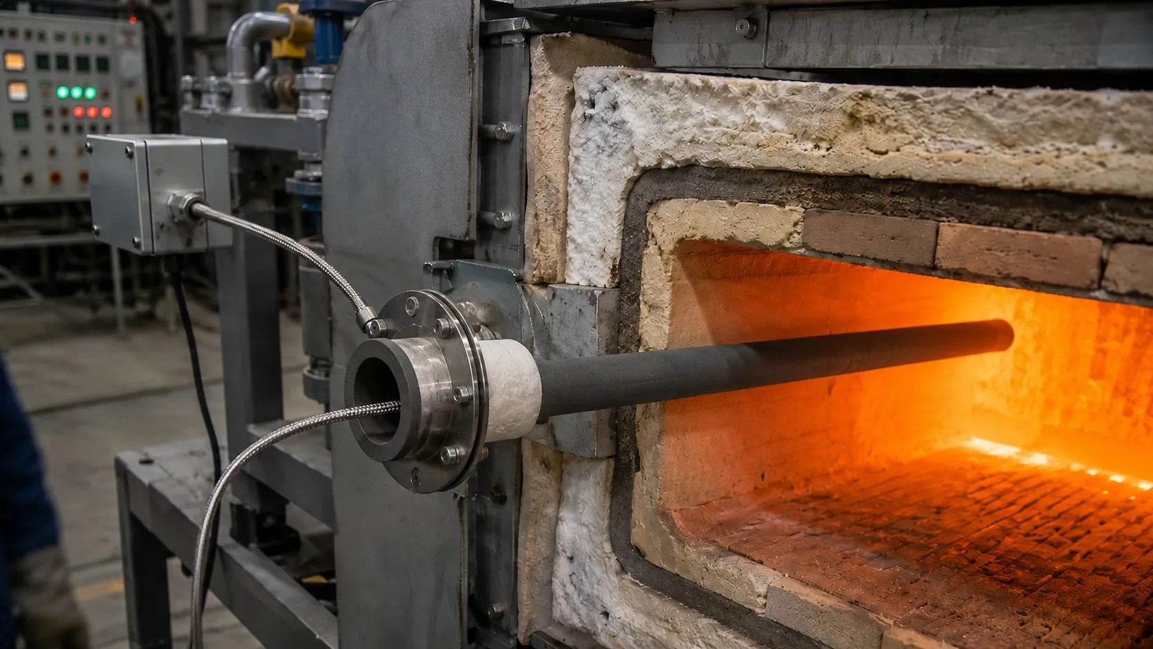 SSiC RBSC NBSC silicon carbide tubes in industrial furnace thermocouple protection service