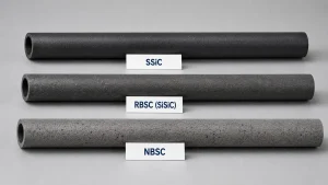 SSiC RBSC NBSC silicon carbide protection tubes side-by-side product comparison