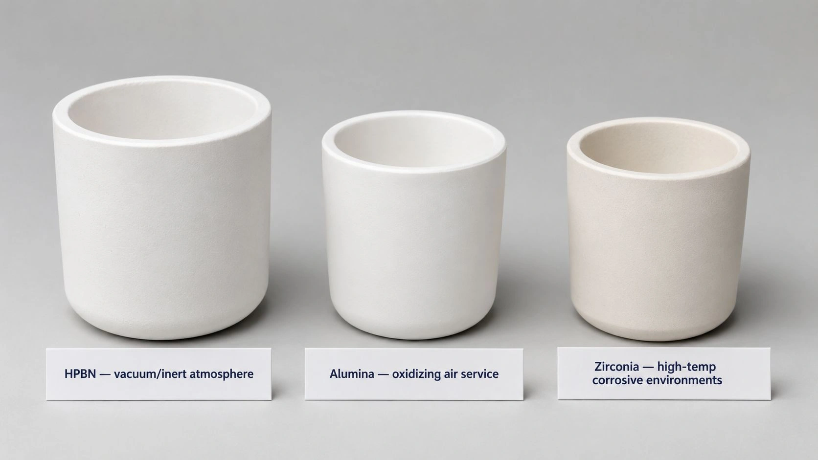 BN use limits are affected by oxygen level, moisture, hold time, material grade and density, so atmosphere conditions should be verified before specifying BN parts.