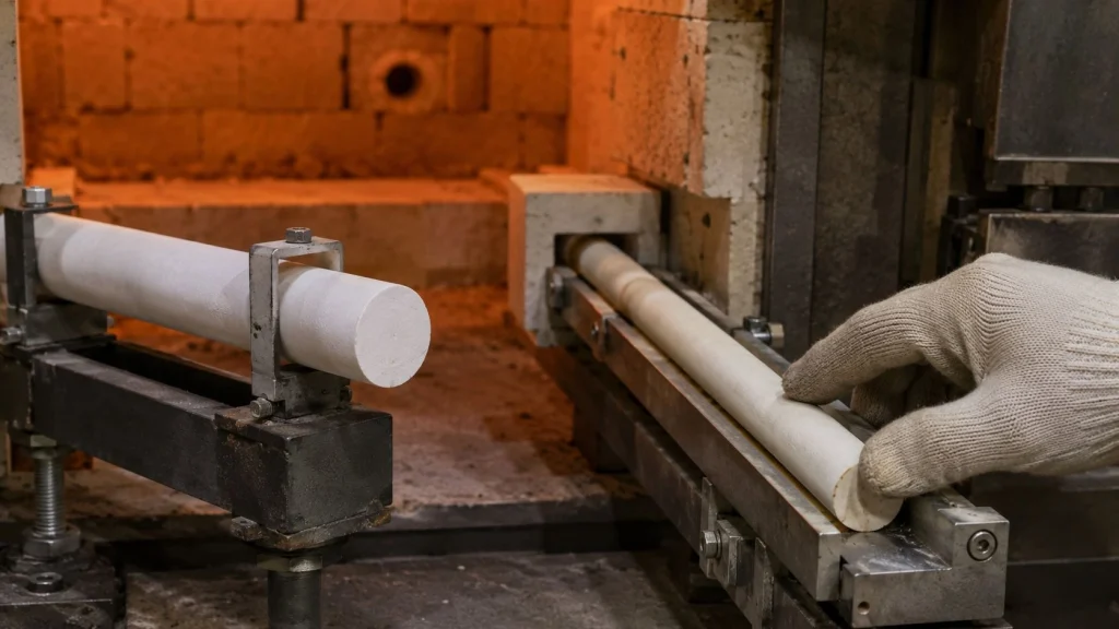 Alumina ceramic rods and zirconia ceramic rods in high-temperature industrial furnace application