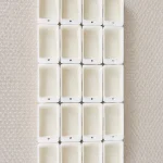 Rectangular alumina crucibles with drain holes before packing