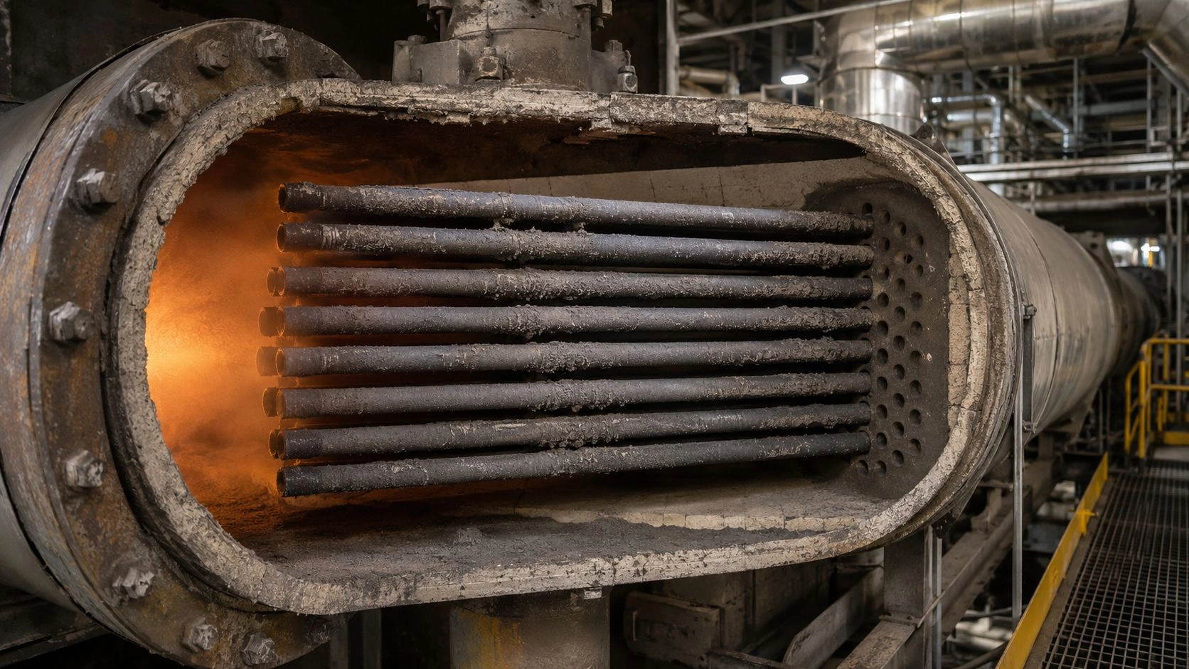 SiC silicon carbide heat exchanger tubes municipal waste incineration heat recovery HCl alkali chloride fly ash corrosion erosion thermal shock flue gas
