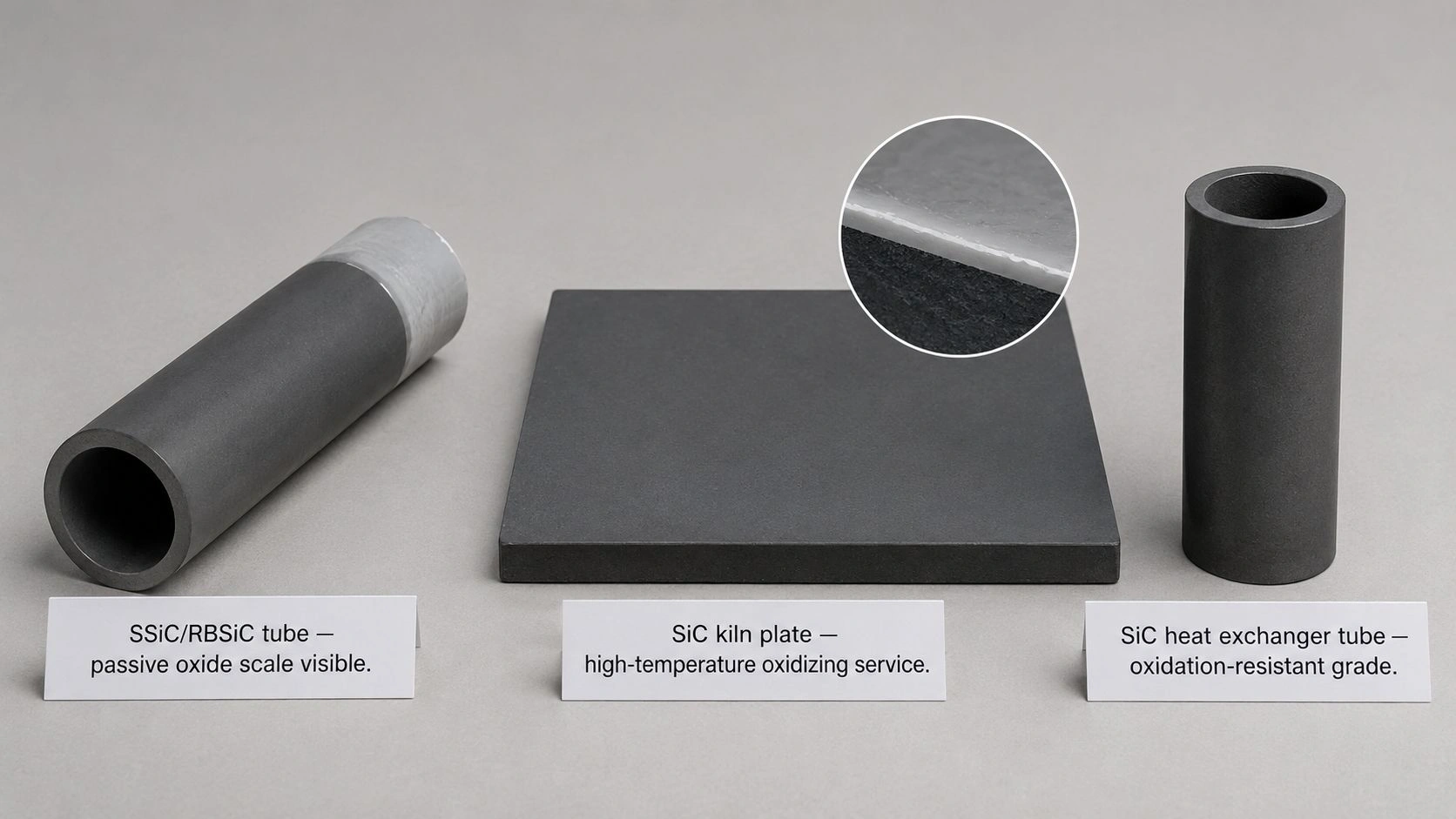 SSiC RBSiC tube SiC kiln plate and SiC heat exchanger tube for high-temperature oxidizing service