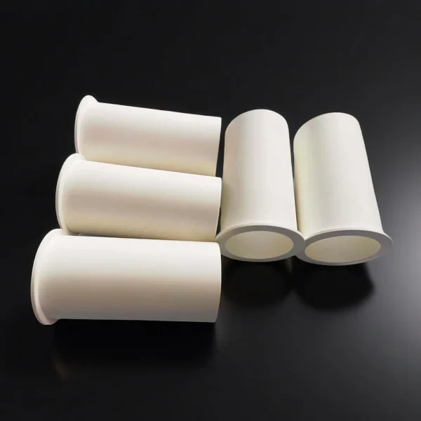 flanged and stepped alumina ceramic tubes for custom furnace and equipment applications