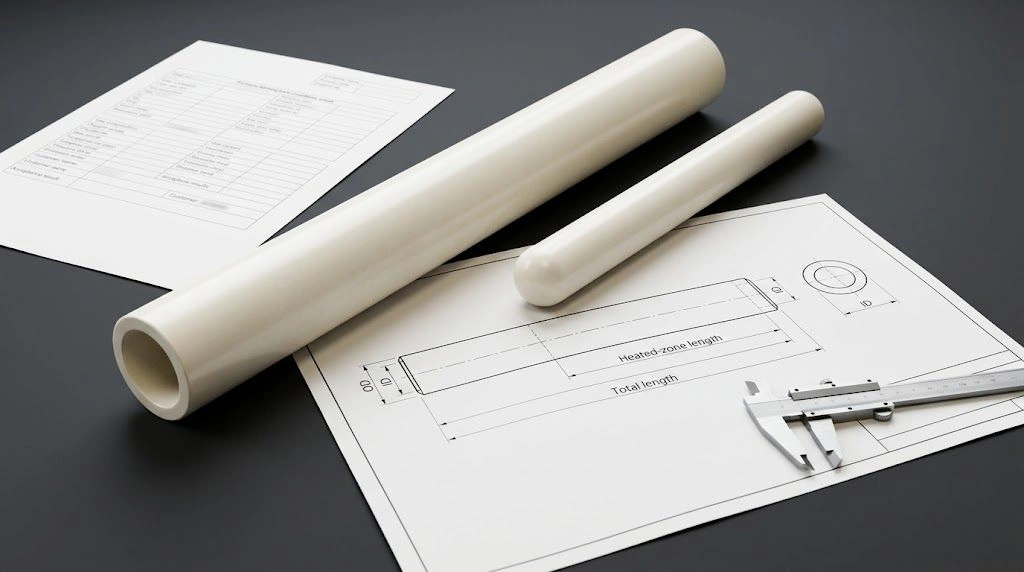 Alumina furnace tubes reviewed with dimensional and atmosphere specifications