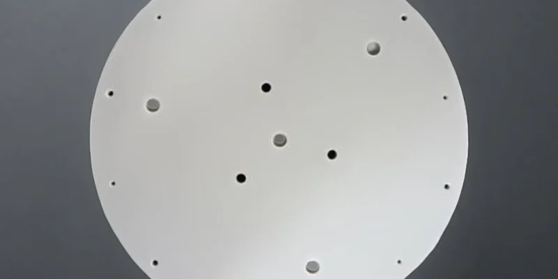 Aluminum nitride ceramic chuck used in wafer processing equipment
