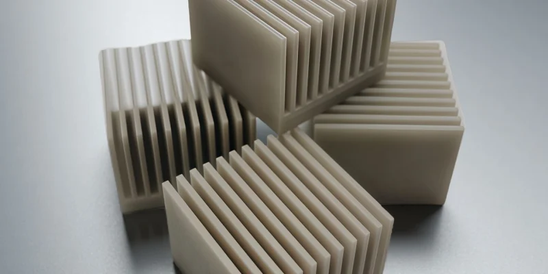 Aluminum nitride ceramic heat sink used in IGBT module