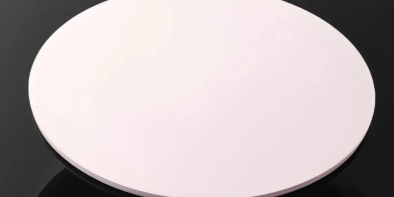 Alumina ceramic grinding disc mounted on precision lapping machine table