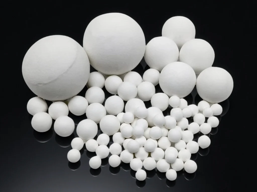 Alumina Grinding Balls being used in pigment milling process Alumina Grinding Balls being used in pigment milling process