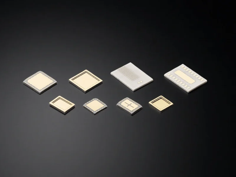 Aluminum Nitride HTCC Substrate with Metallized Vias AlN HTCC ceramic substrate with via holes and metallization