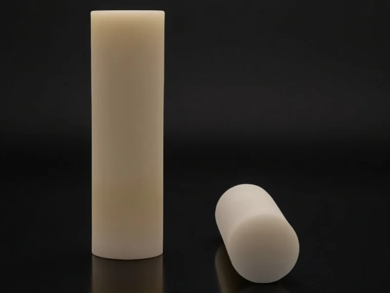 Cylindrical aluminum nitride rod with polished surface