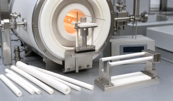 Ceramic rods used as sample supports and thermal fixture parts in laboratory heating equipment