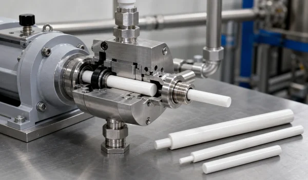 Ceramic rods used as plungers metering pins and corrosion-resistant parts in pump equipment