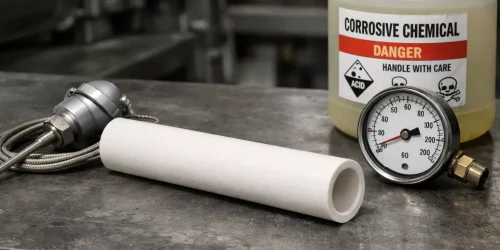 Ceramic tube contextualized by temperature, load, and media references
