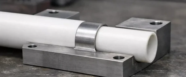 Ceramic tube emphasizing critical interface zones in assembly design