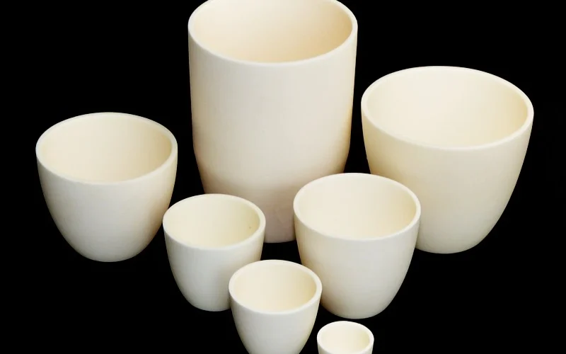 Conical alumina crucible, tapered wall, 100 ml