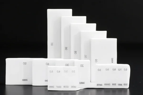 close-up of zirconia ceramic gauge block surface tolerance detail