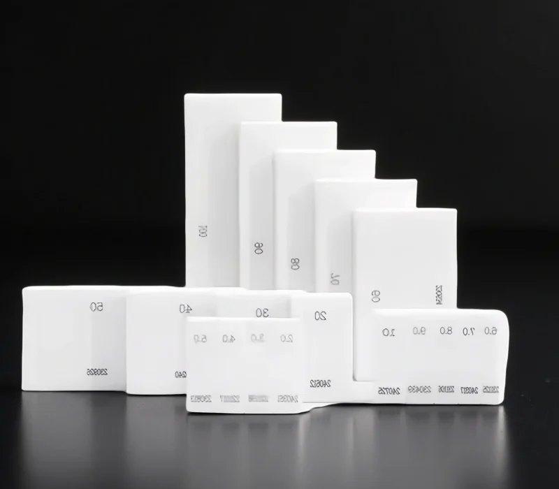 close-up of zirconia ceramic gauge block surface tolerance detail