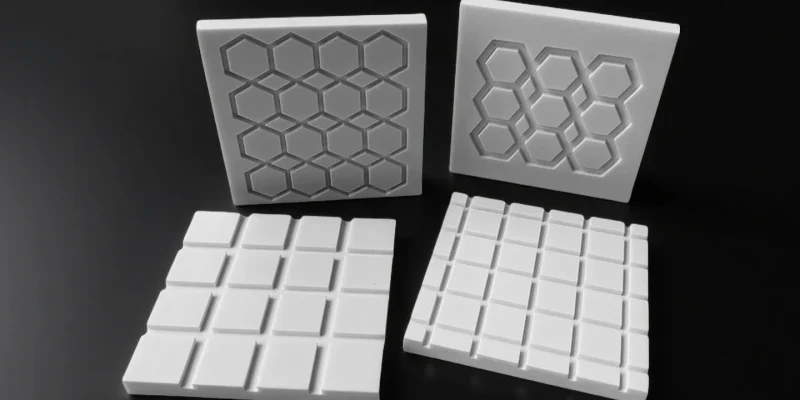 ZTA ceramic plate with machined slot and mounting holes