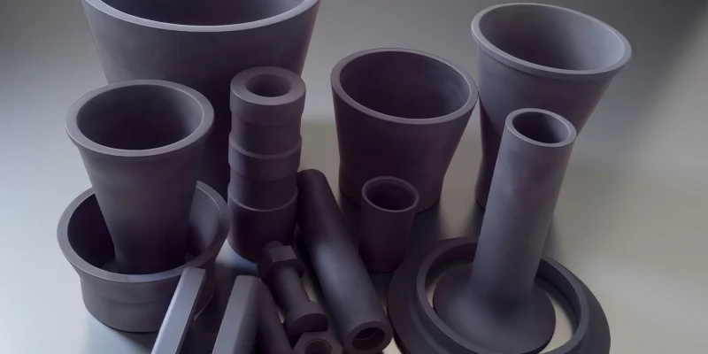 Custom SiC cone liner with sloped end and polished surface