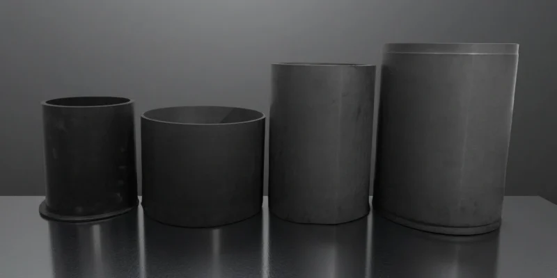 Cylindrical silicon carbide liner tube with polished surface