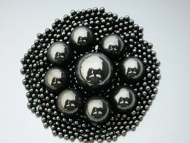 Assorted sizes of Si3N4 balls in vacuum-sealed packaging